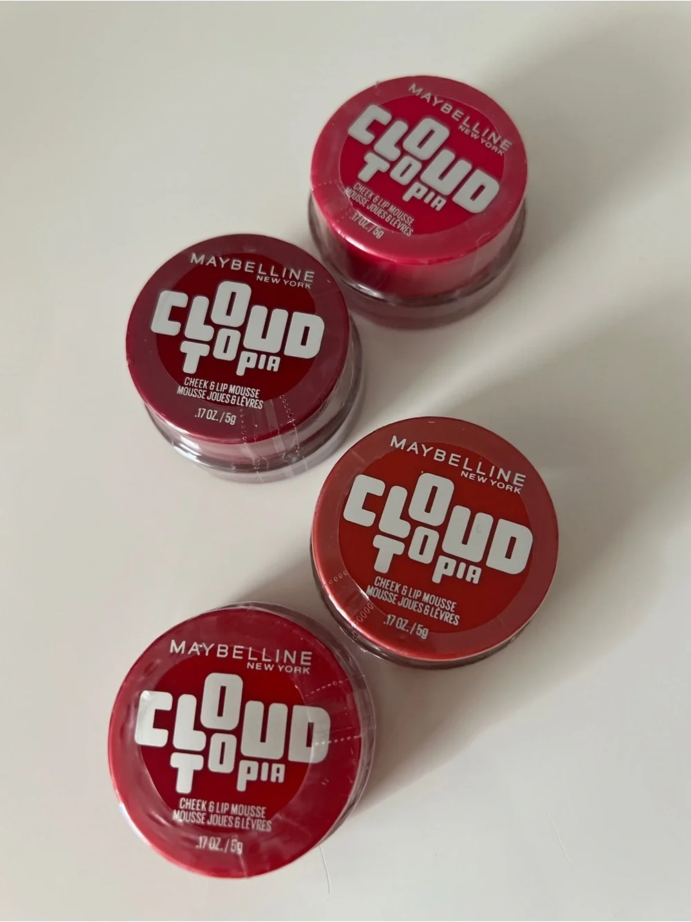 Maybelline Cloudtopia Cheek and Lip Mousse Bundle - 02, 03, 04, 10